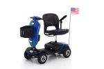 Outdoor compact mobility scooter with windshield ,300W Motor, Travel - Long Range Power Extended Battery with Cup holders & USB charger port,BLUE